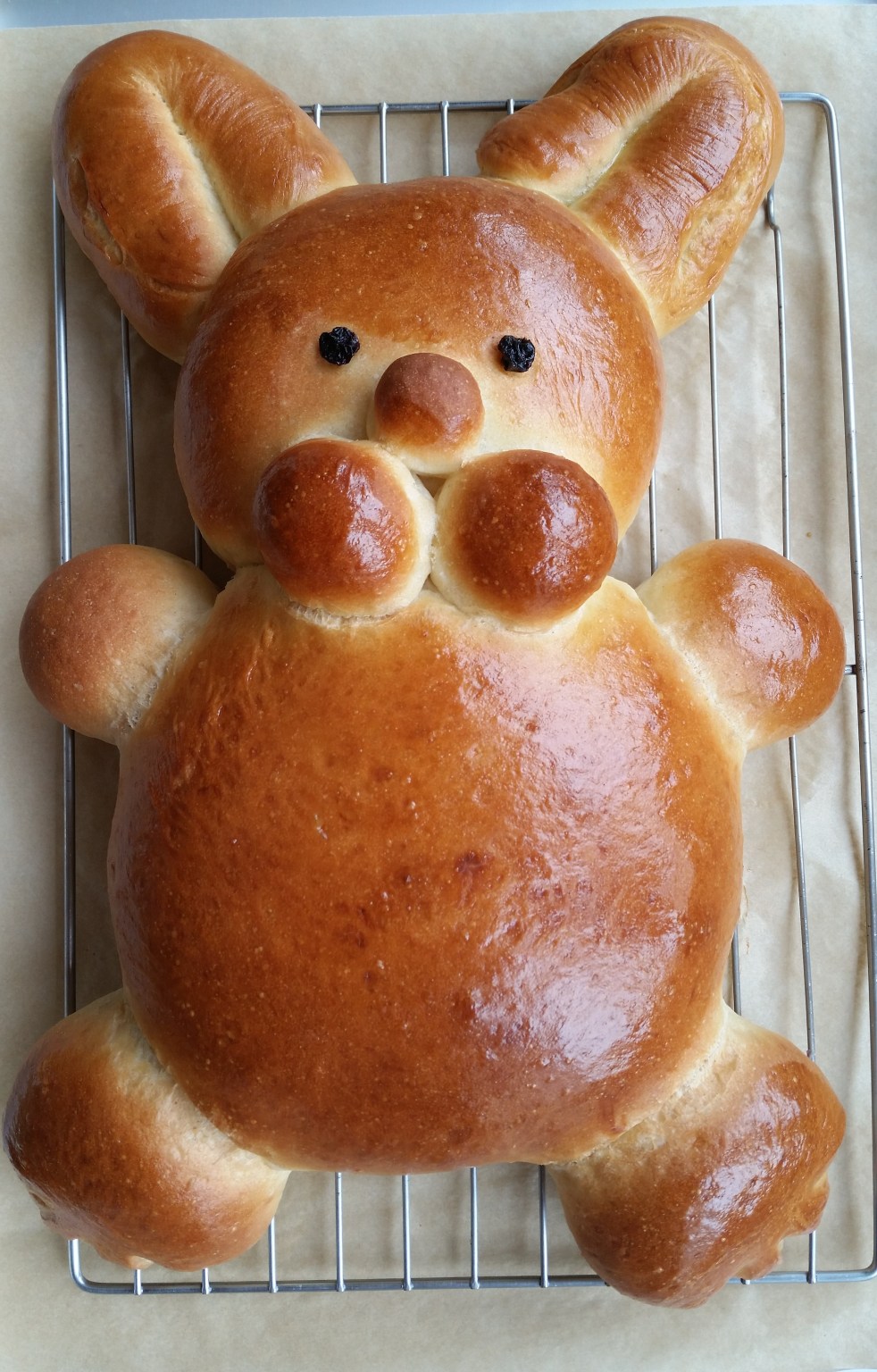 Loaf of Easter Bunny Bread